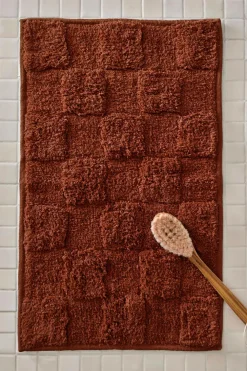 Ellos Badeværelsesmåtter>Home Bademåtte Saga Check Rustrød