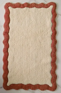 Ellos Home Bademåtte Scallop Rustrød