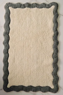 Ellos Badeværelsesmåtter>Home Bademåtte Scallop Grønblå