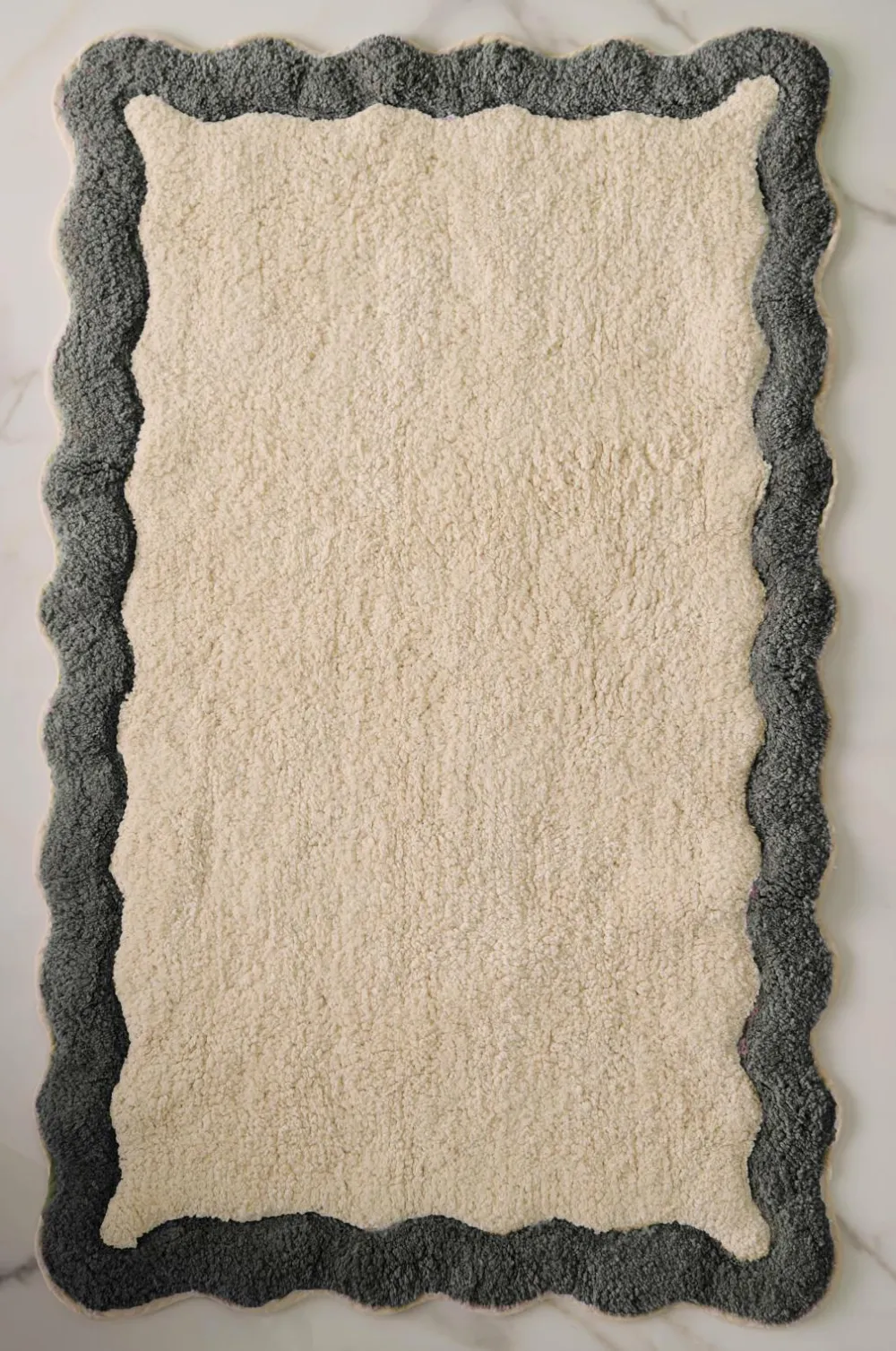 Ellos Badeværelsesmåtter>Home Bademåtte Scallop Grønblå