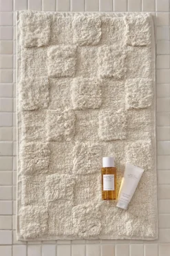 Ellos Badeværelsesmåtter|Badeværelsestekstiler>Home Bademåtte Saga Check Hvid