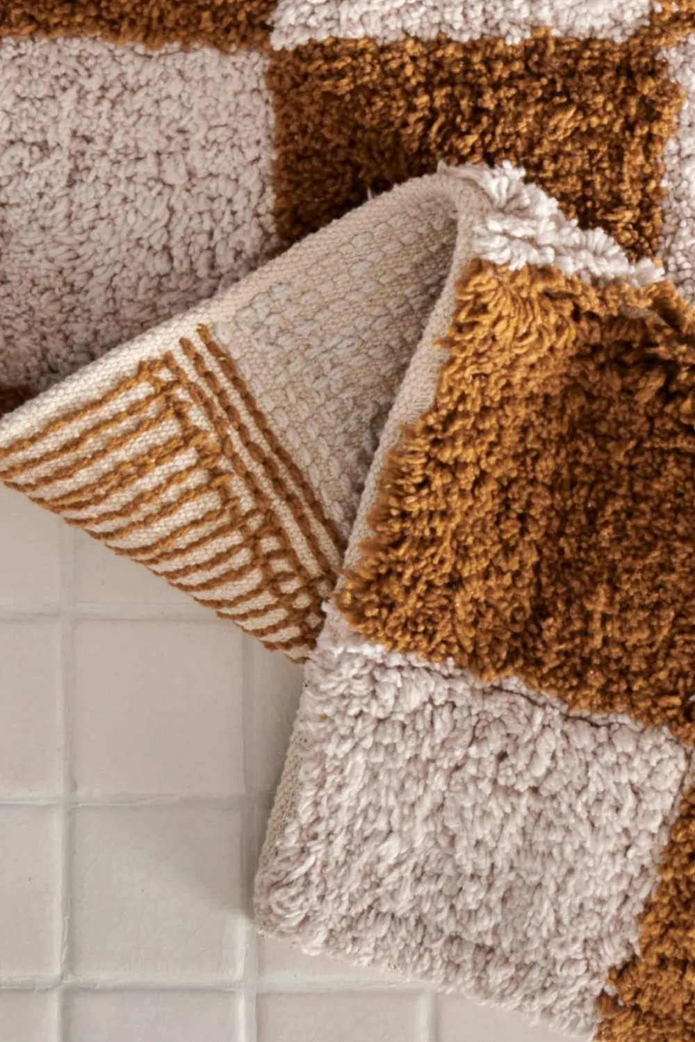 Ellos Badeværelsesmåtter>Home Bademåtte Hilda Creme rostorange