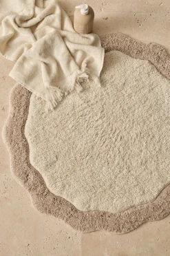 Ellos Home Bademåtte Scallop Round Beige