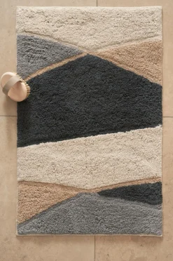 Ellos Home Badeværelsesmåtte Wave Multibeige New