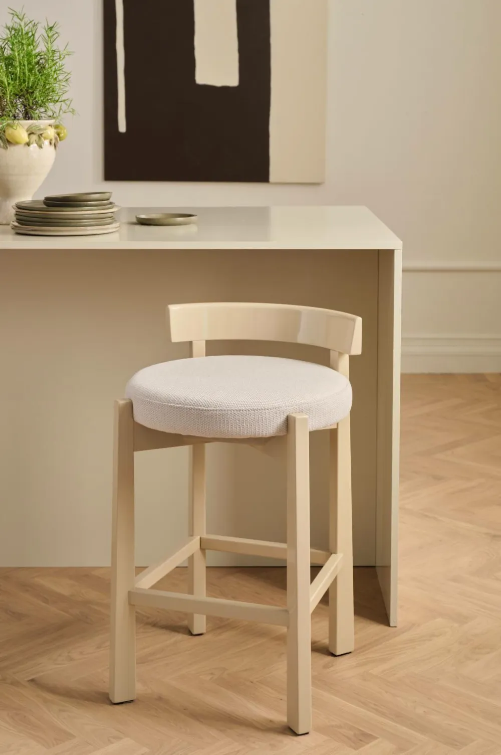 Ellos Stole & Skamler>Home Barstol Hugg Beige