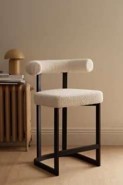 Ellos Stole & Skamler>Home Barstol Parie Sædehøjde 66 cm Cremehvid/sort