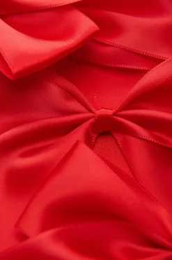 Ellos Home Bånd Satin Bow 4-pak Rød Discount