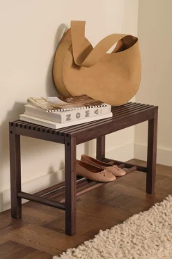 Ellos Home Bænk / skohylde Stripe Brun New