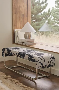 Ellos Stole & Skamler>Home Bænk Cowlow Sort/hvid