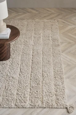 Ellos Home Bomuldsgulvtæppe Pinto Naturlig hvid