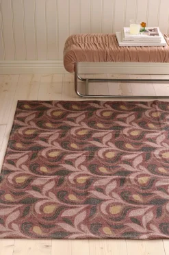 Ellos Home Bomuldsgulvtæppe Floral Lyserød Best