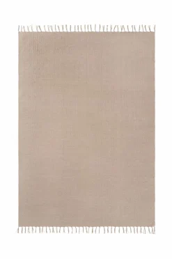 Ellos Bomulds- & Kludetæpper>Home Bomuldstæppe Flora Beige