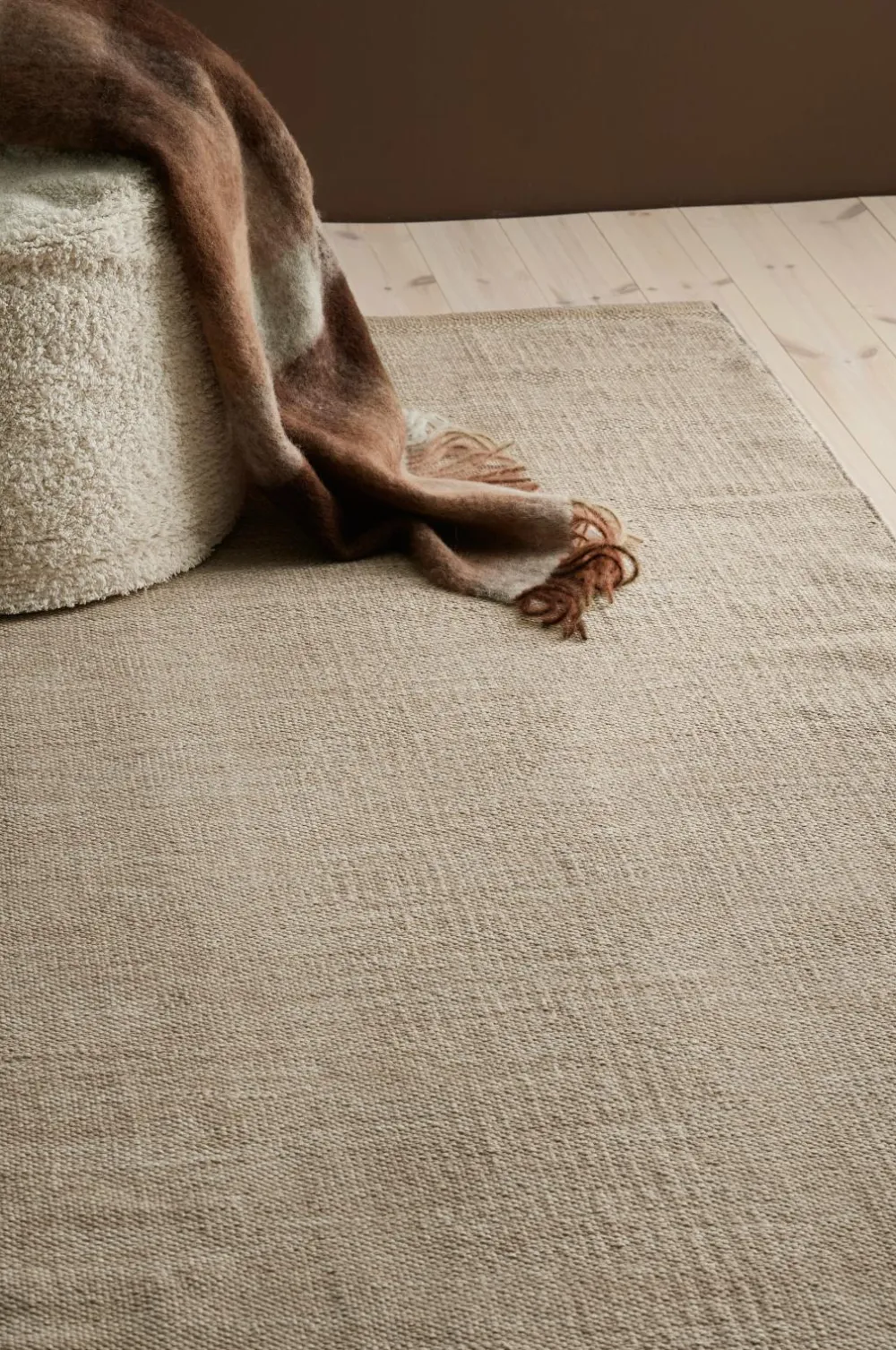 Ellos Home Bomuldstæppe Narvik Beigemeleret New