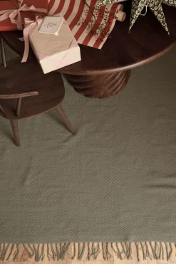 Ellos Home Bomuldstæppe Flora Grøn Clearance