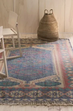 Ellos Home Bomuldstæppe Bali Blå Clearance