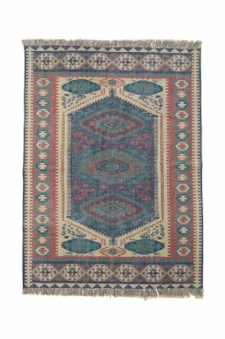 Ellos Home Bomuldstæppe Bali Blå Clearance