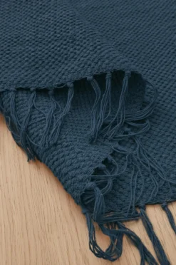 Ellos Home Bomuldstæppe Flora Blå Sale