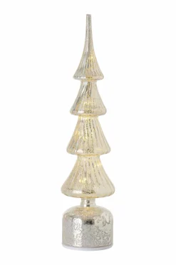 Ellos Home Bordjuletræ Decoration Christmas Tree Led Sølvfarvet Discount