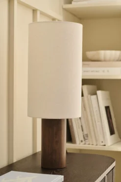 Ellos Bordlamper>Home Bordlampe Davin Mørkebrun/linned