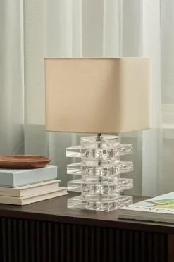 Ellos Home Bordlampe Stella Akryl+lys rosa Discount