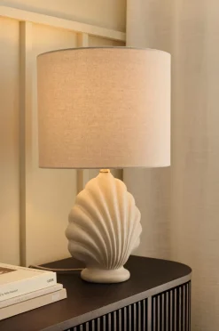 Ellos Home Bordlampe Shelley Hvid/lys hør Hot