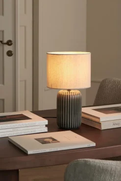 Ellos Home Bordlampe Mizu Grey/ Linen Hot