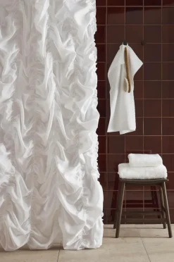 Ellos Badeværelsestekstiler>Home Bruseforhæng Elina Hvid