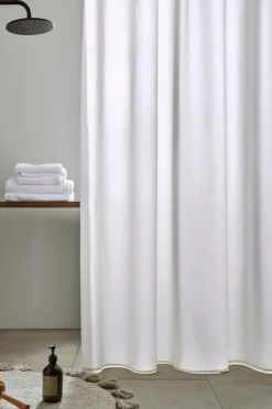 Ellos Badeværelsestekstiler>Home Bruseforhæng Saga Hvid
