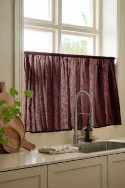 Ellos Gardinkapper>Home Café-gardin Malva Mørk vinrød