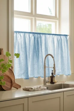 Ellos Gardinkapper>Home Café-gardin Malva Himmelblå