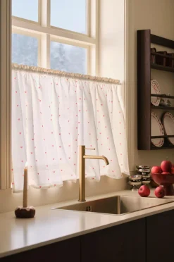 Ellos Foldegardiner>Home Café-gardin Julia Rød