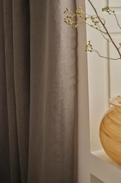 Ellos Gardiner Efter Mål>Home CLEO skræddersyet linnedgardin Gråbrun