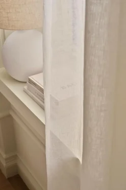 Ellos Home CLEO skræddersyet linnedgardin Naturlig hvid