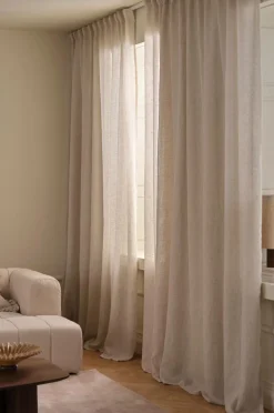 Ellos Home CLEO skræddersyet linnedgardin Natur Outlet