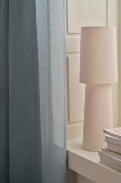 Ellos Home CLEO skræddersyet linnedgardin Dimblå Sale