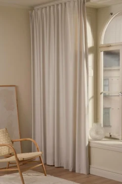 Ellos Gardiner Efter Mål>Home DEMI skræddersyet fløjlsgardin Naturlig hvid