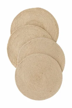 Ellos Borddækning & Servering|Bordtekstiler>Home Dækkeserviet Ria i jute, 4-pak Naturbeige