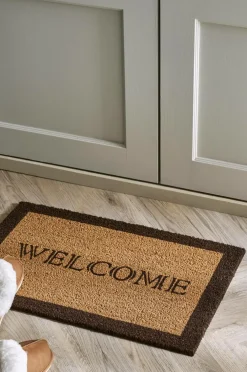 Ellos Dørmåtter & Trappetrinstæpper>Home Dørmåtte Welcome Naturbrun