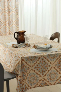 Ellos Borddækning & Servering|Bordtekstiler>Home Dug Duk Elly Tile i genanvendt halvlinned Blå farve