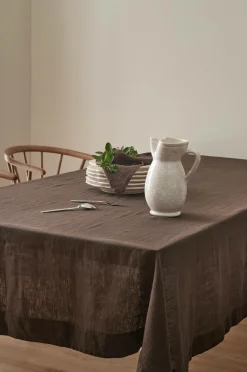 Ellos Home Dug Malva i 100% hør Brun Hot