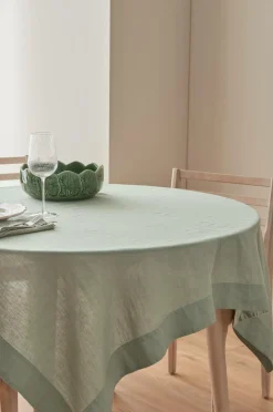 Ellos Borddækning & Servering|Bordtekstiler>Home Dug Malva i 100% hør 140x140 cm Grøn