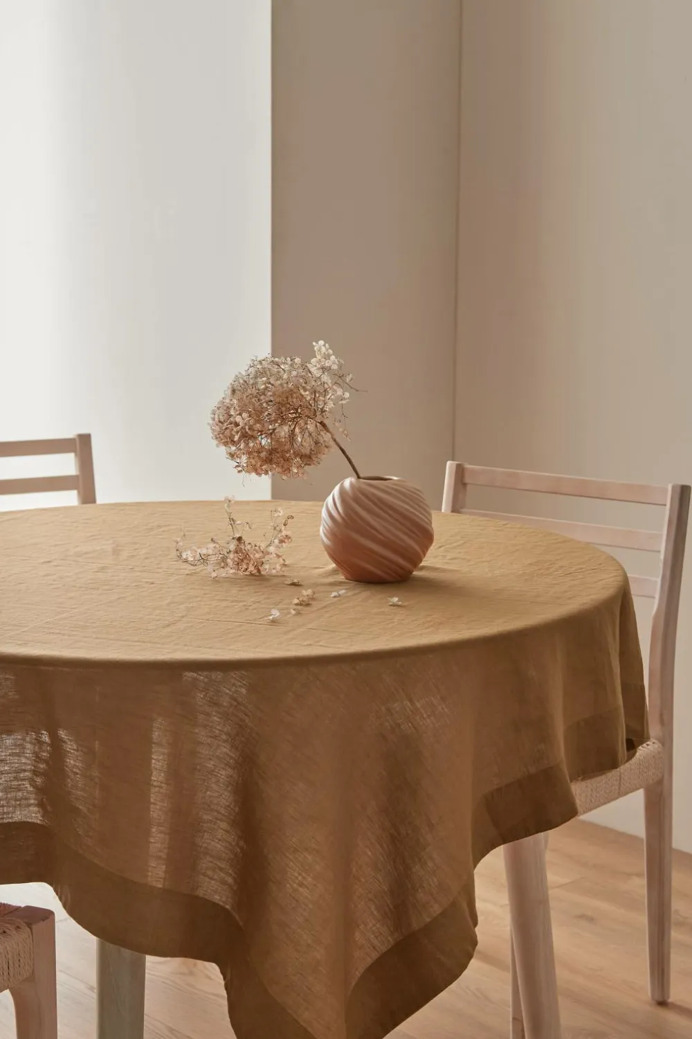 Ellos Home Dug Malva i 100% hør 140x140 cm Guldbrun Sale