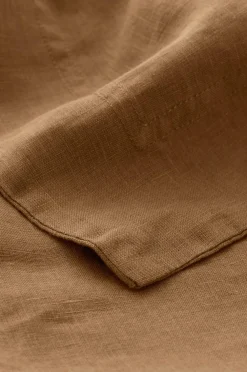 Ellos Home Dug Malva i 100% hør 140x140 cm Guldbrun Sale