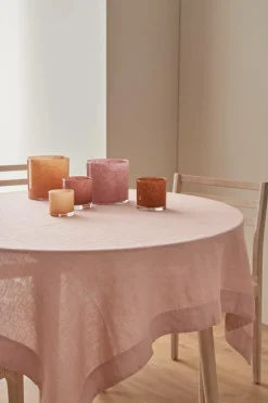 Ellos Home Dug Malva i 100% hør 140x140 cm Rosa Discount