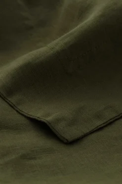 Ellos Home Dug Malva i 100% hør 140x140 cm Mørk olivengrøn