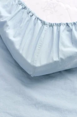 Ellos Home Faconsyet lagen Milly i vasket bomuld Lyseblå Outlet