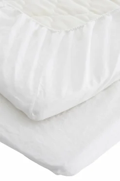 Ellos Home Faconsyet lagen Candice i vasket hør Hvid Online