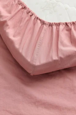 Ellos Lagener>Home Faconsyet lagen Milly i vasket bomuld Lyserød