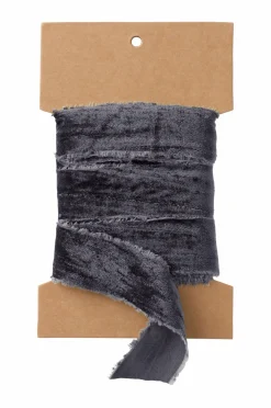 Ellos Home Fløjlsstrop Crushed 5 meter Midnattsblå