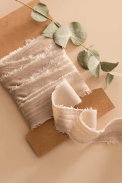 Ellos Home Fløjlsstrop Crushed 5 meter Champagnebeige Outlet